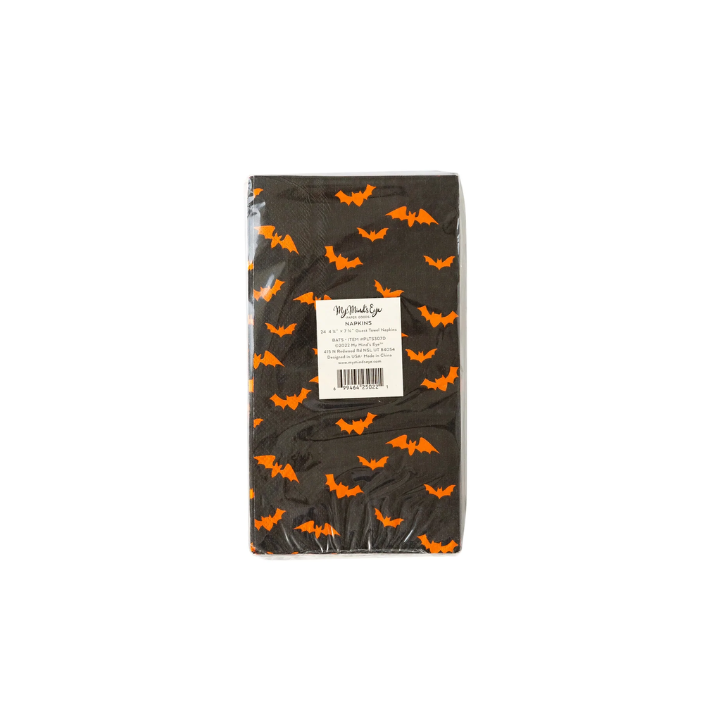 BATS GUEST TOWEL NAPKIN My Mind’s Eye Halloween Party Supplies Bonjour Fete - Party Supplies
