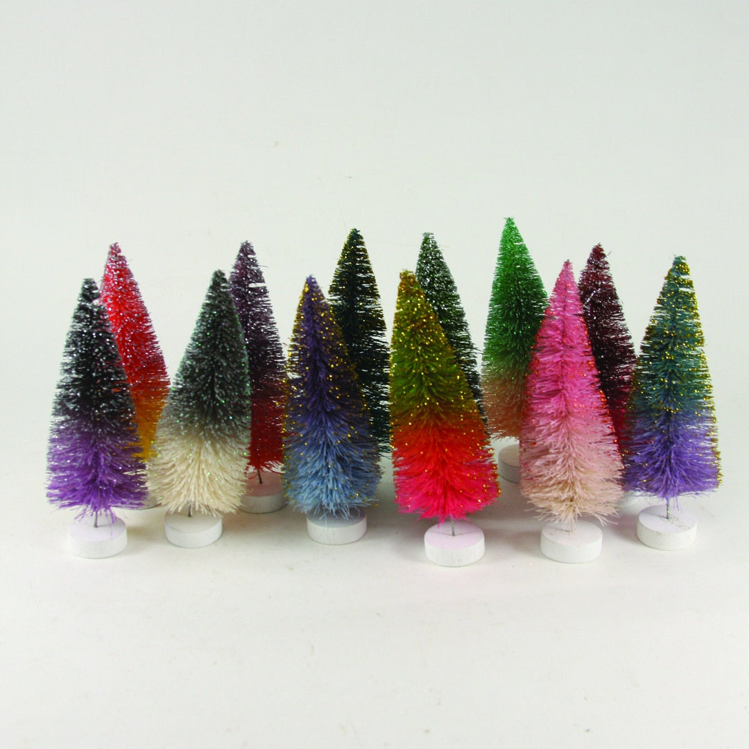 GLITTER OMBRE TREES SET Cody Foster Co. Decorative Trees LARGE - 5.5" Bonjour Fete - Party Supplies