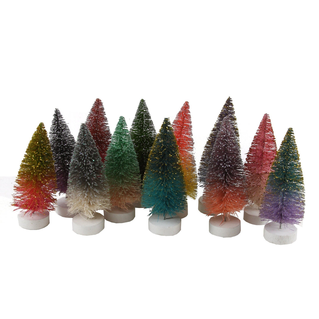 GLITTER OMBRE TREES SET Cody Foster Co. Decorative Trees SMALL - 3.5" Bonjour Fete - Party Supplies