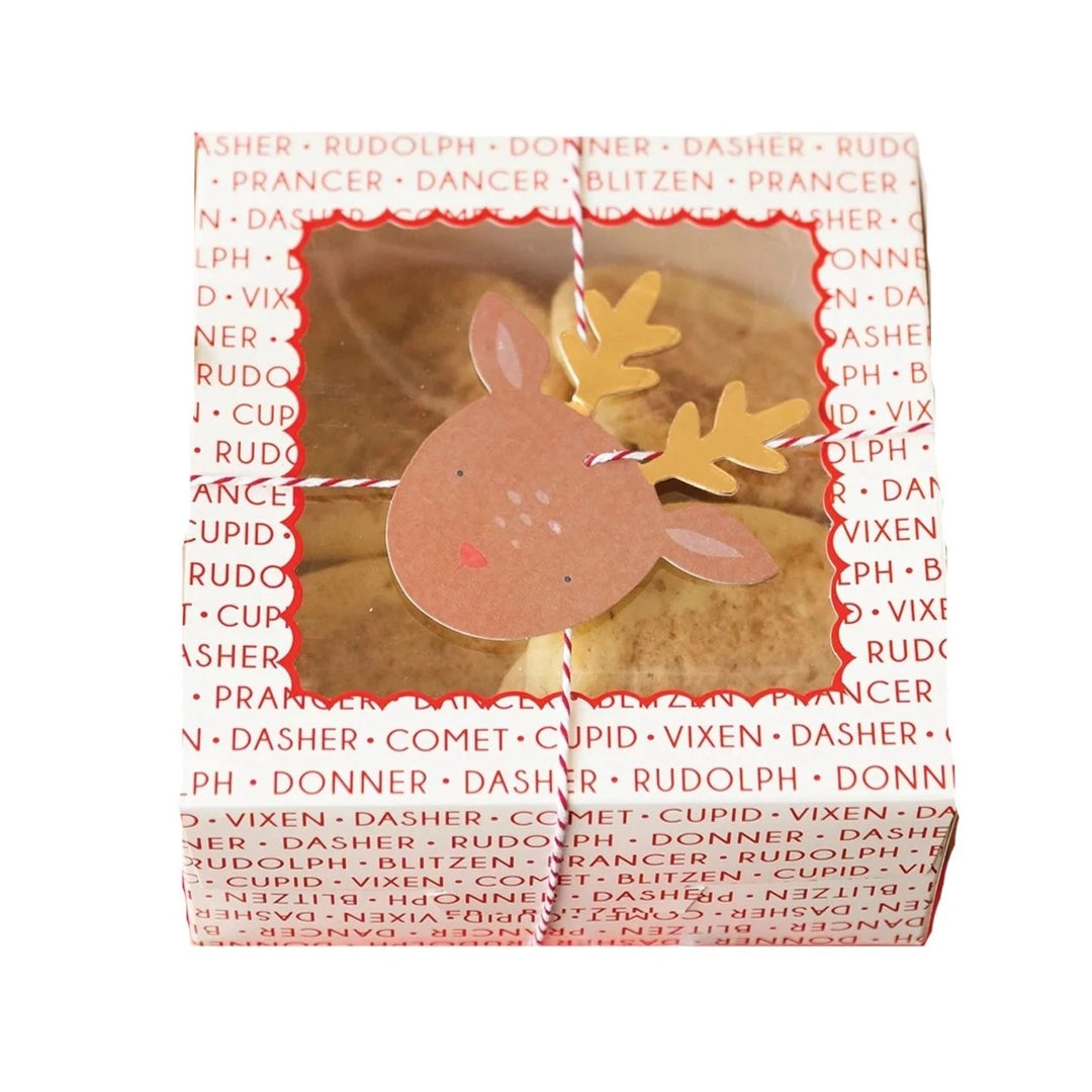 DEAR RUDOLPH REINDEER COOKIE BOX My Mind's Eye Bonjour Fete - Party Supplies