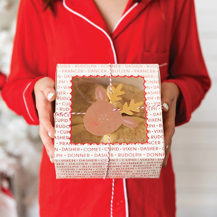 REINDEER COOKIE BOX My Mind's Eye Bonjour Fete - Party Supplies