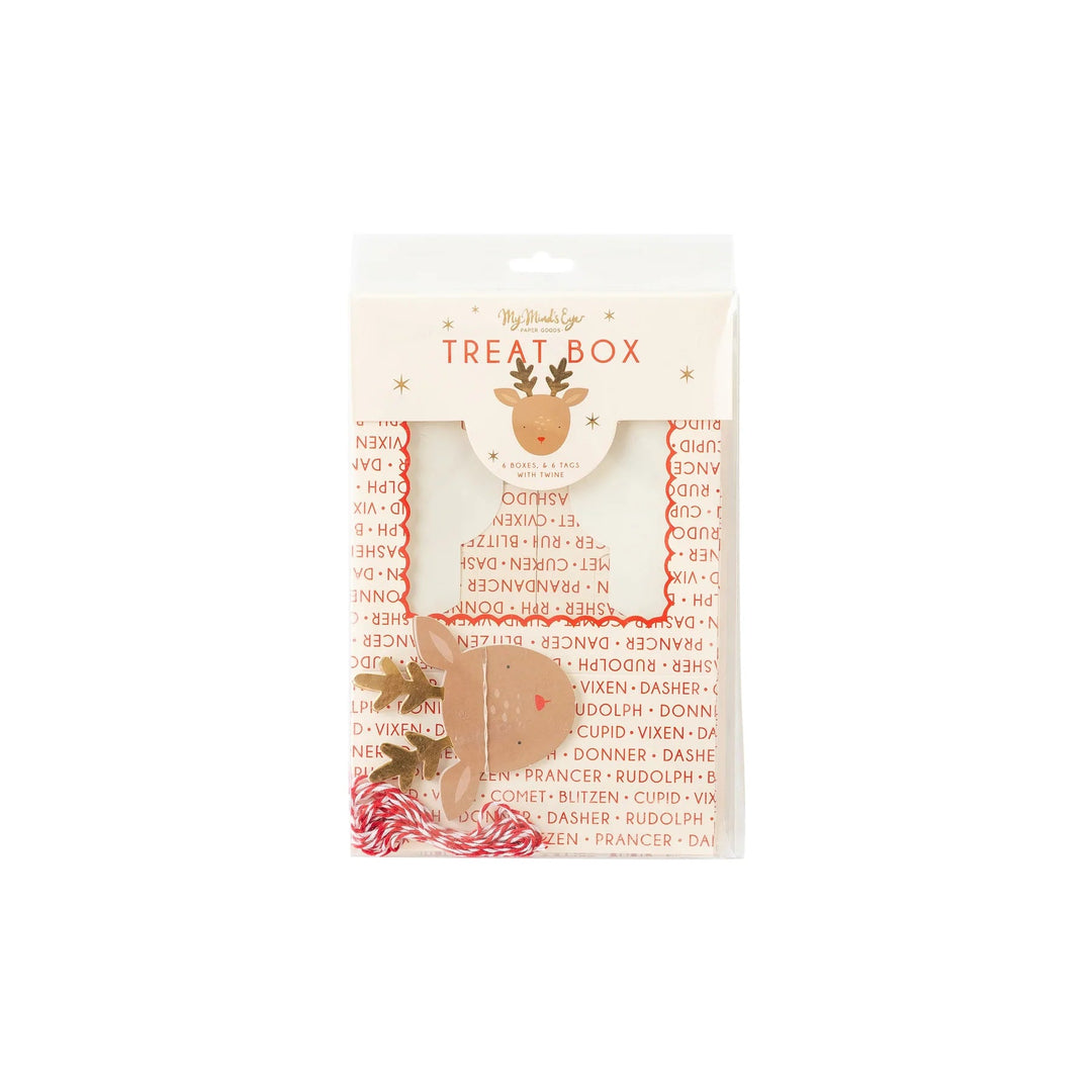 DEAR RUDOLPH REINDEER COOKIE BOX My Mind's Eye Bonjour Fete - Party Supplies