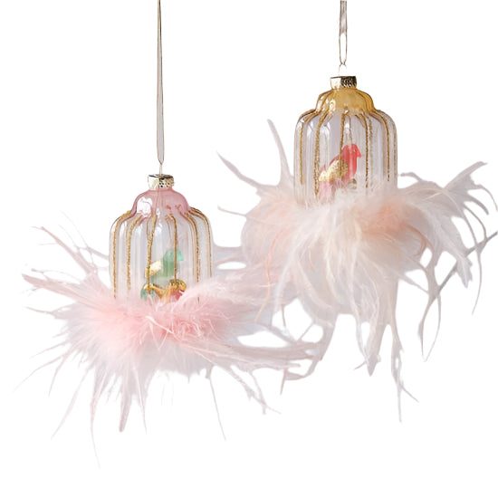 BIRDCAGE ORNAMENTS One Hundred 80 Degrees Christmas Ornament Bonjour Fete - Party Supplies