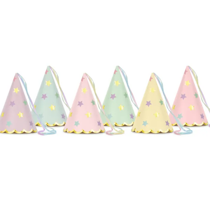 BIRTHDAY STARS MULTICOLOR PARTY HATS Party Deco Party Hats Bonjour Fete - Party Supplies
