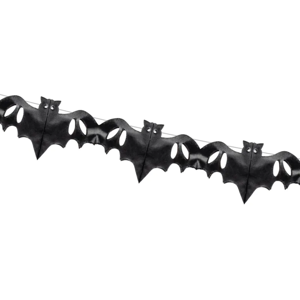 BLACK BATS TISSUE GARLAND Party Deco Garlands & Banners Bonjour Fete - Party Supplies