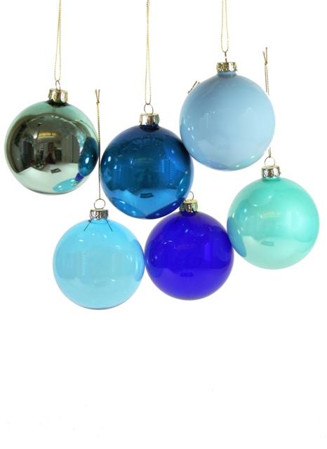 BLUE HUE BAUBLE LARGE ORNAMENT Cody Foster Co. Christmas Ornament Bonjour Fete - Party Supplies