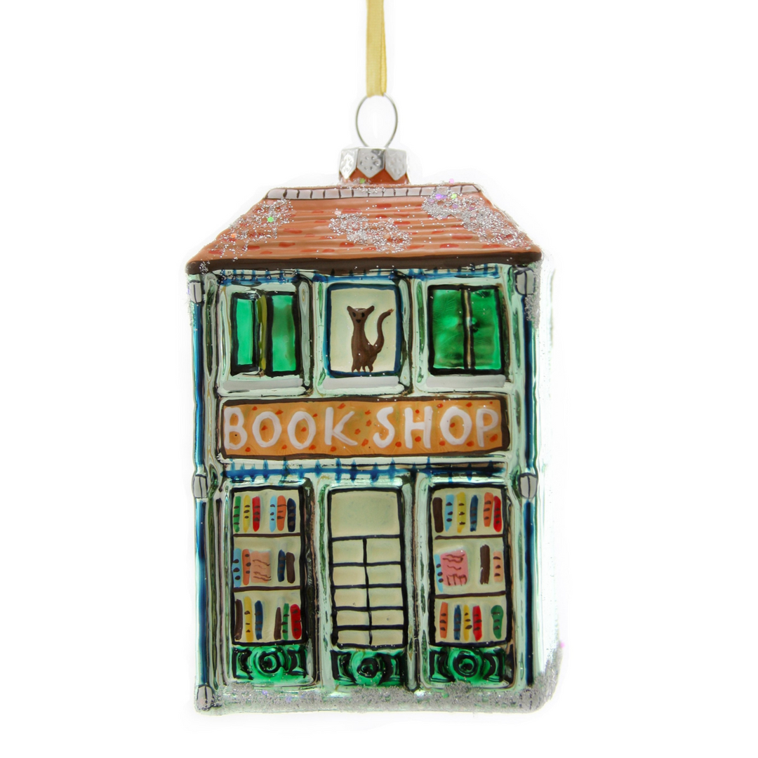 BOOK SHOP ORNAMENT Cody Foster Co. Christmas Ornament Bonjour Fete - Party Supplies