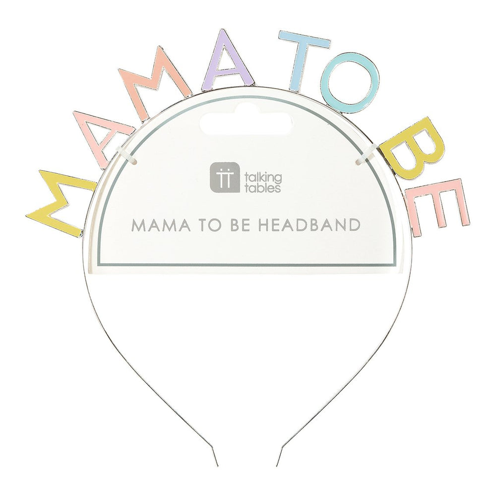 MAMA TO BE BABY SHOWER HEADBAND Talking Tables Party Hats Bonjour Fete - Party Supplies