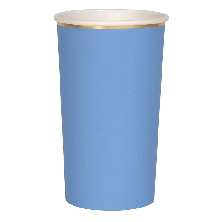BRIGHT BLUE CUPS Meri Meri Cups HIGHBALL - 13 OZ Bonjour Fete - Party Supplies