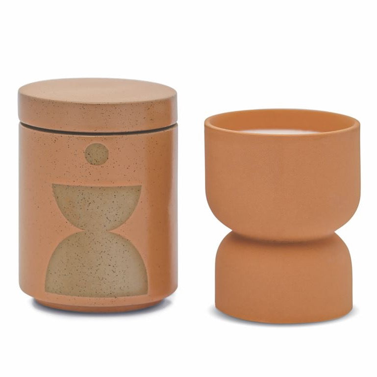 BURNT SIENNA MATTE HOURGLASS CERAMIC CANDLE Paddywax Home Candles Bonjour Fete - Party Supplies