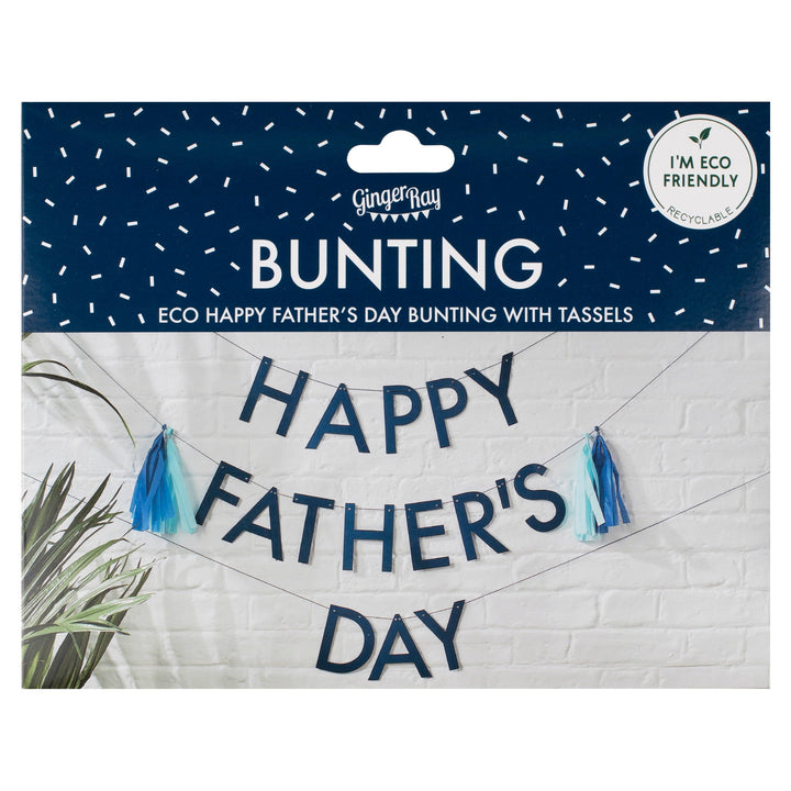 BLUE HAPPY FATHER'S DAY BANNER Ginger Ray UK Bonjour Fete - Party Supplies