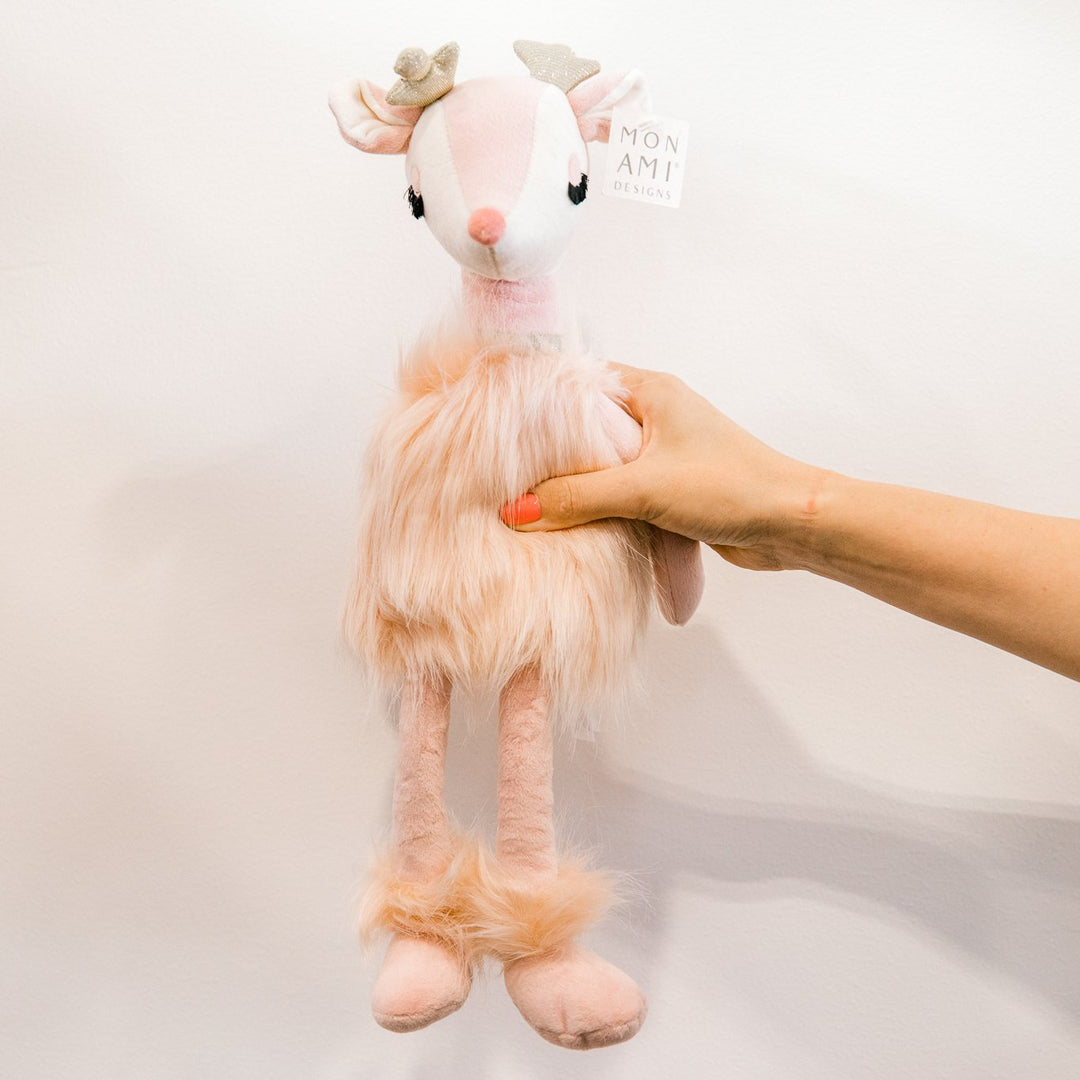 FREIJA THE PINK REINDEER DOLL BY MON AMI Mon Ami Christmas Toy Bonjour Fete - Party Supplies