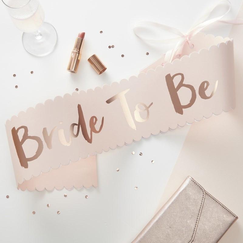 BRIDAL SASH - BRIDE TO BE Ginger Ray UK Sash Bonjour Fete - Party Supplies