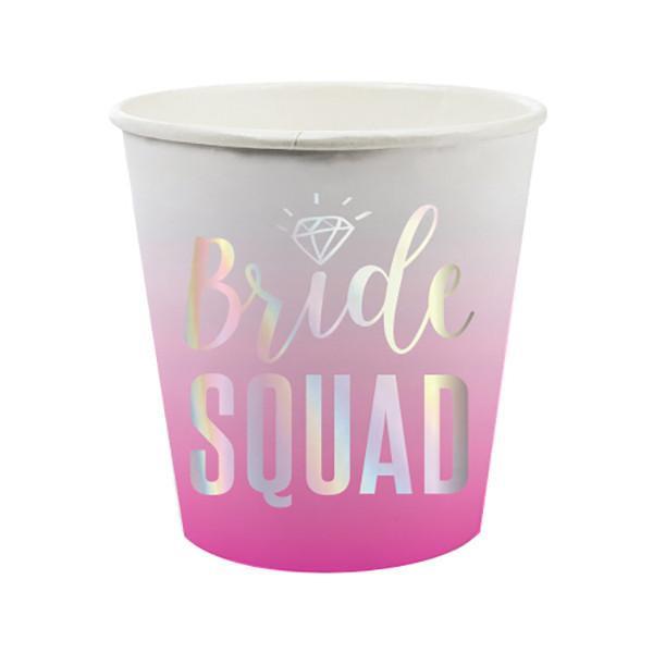 BRIDE SQUAD PAPER SHOT CUPS Slant Cups Bonjour Fete - Party Supplies