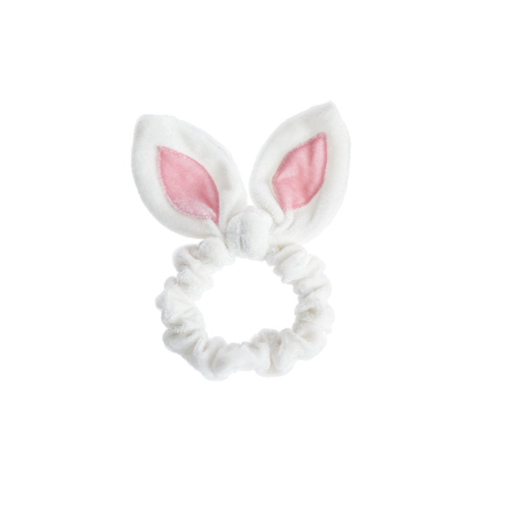 BUNNY EARS SCRUNCHIE Ganz Easter Gifts & Basket Fillers WHITE Bonjour Fete - Party Supplies
