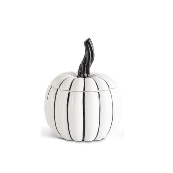 BLACK & WHITE PUMPKIN CONTAINERS K&K Interiors Halloween Home Decor Bonjour Fete - Party Supplies