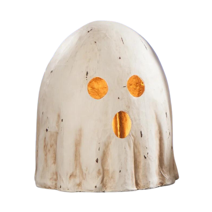 BETHANY LOWE SURPRISED GHOST LUMINARY MEDIUM PAPER MACHE Bethany Lowe Designs Halloween Home Decor Bonjour Fete - Party Supplies