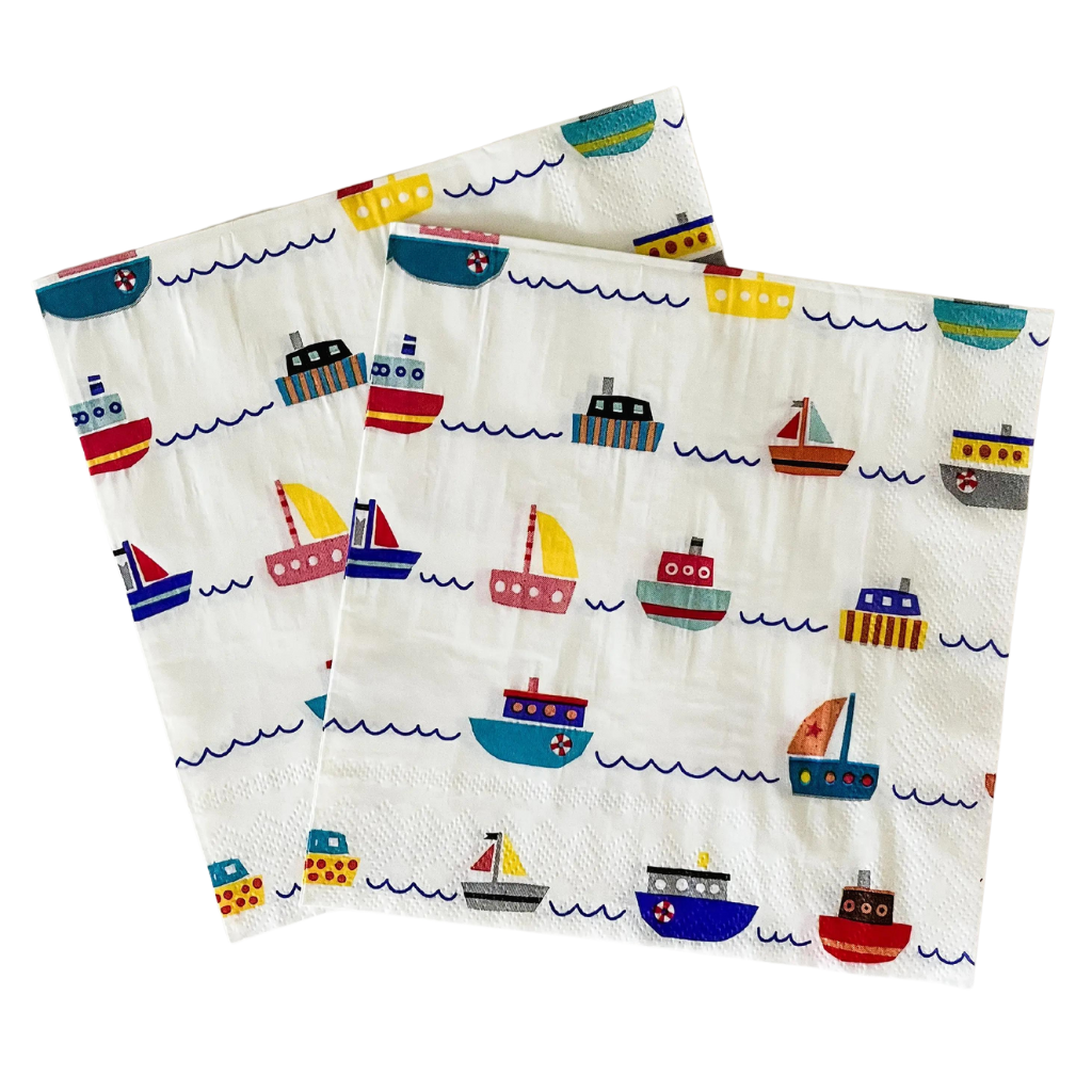 Boat Napkins Large Josi James 0 Faire Bonjour Fete - Party Supplies