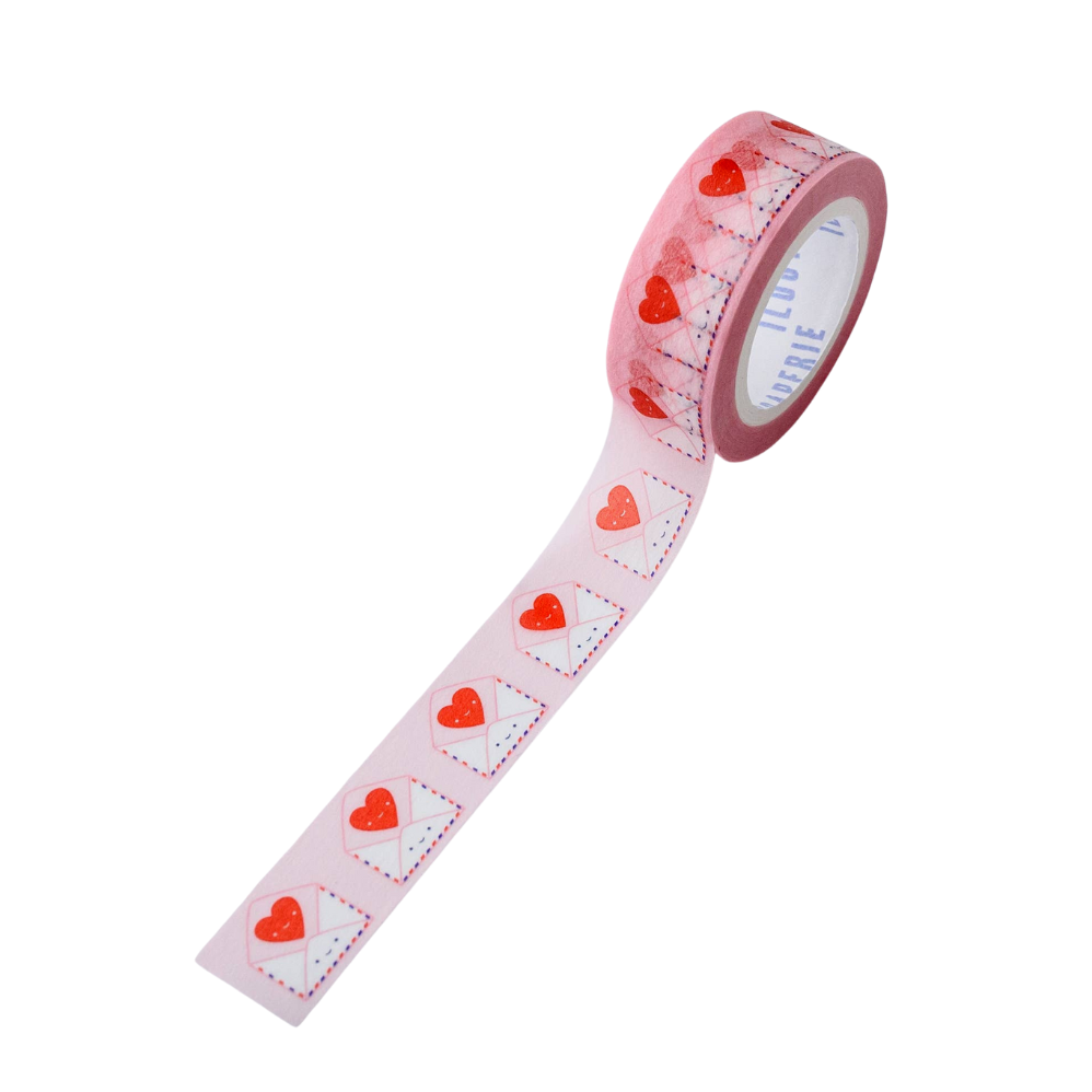 SEND LOVE VALENTINE'S WASHI TAPE ILOOTPAPERIE Valentine's Crafts Bonjour Fete - Party Supplies