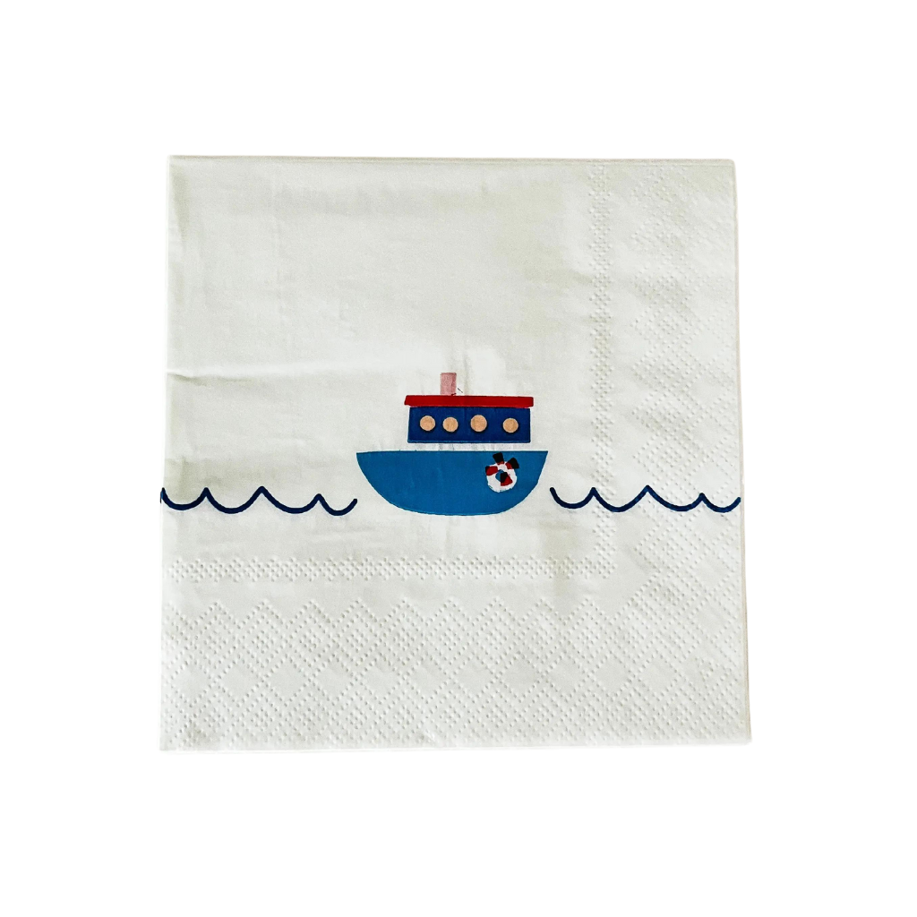 SMALL BOAT NAPKINS Josi James Napkins Bonjour Fete - Party Supplies