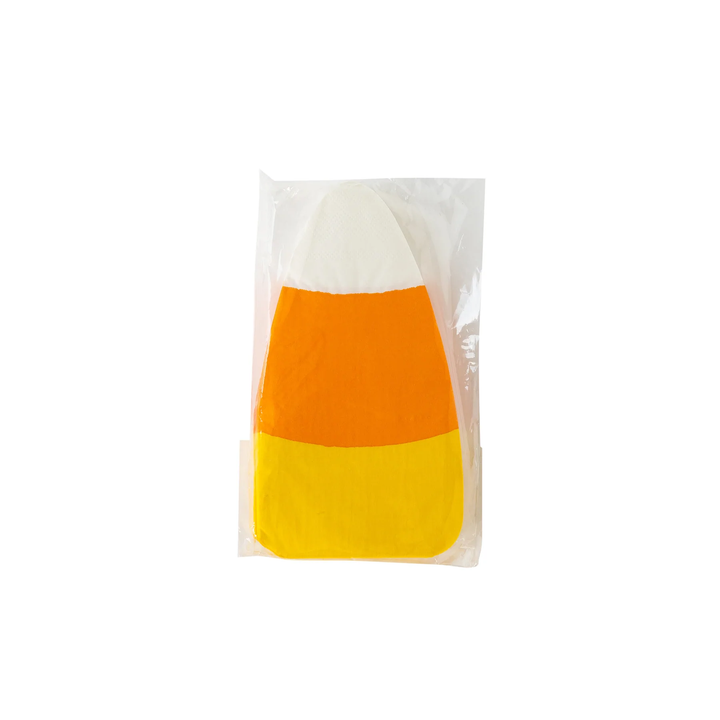 CANDY CORN SHAPED GUEST TOWEL NAPKIN My Mind’s Eye Halloween Party Supplies Bonjour Fete - Party Supplies