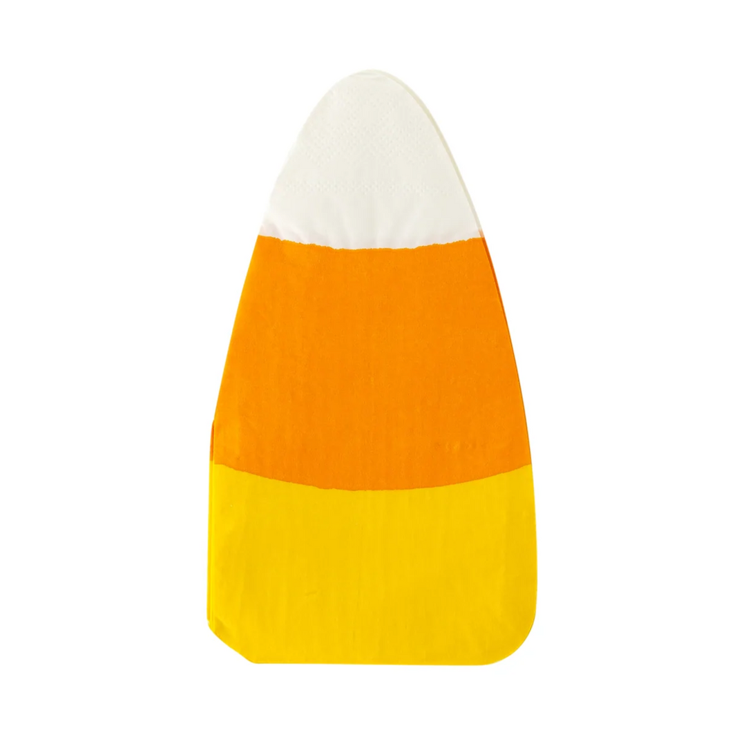 CANDY CORN SHAPED GUEST TOWEL NAPKIN My Mind’s Eye Halloween Party Supplies Bonjour Fete - Party Supplies