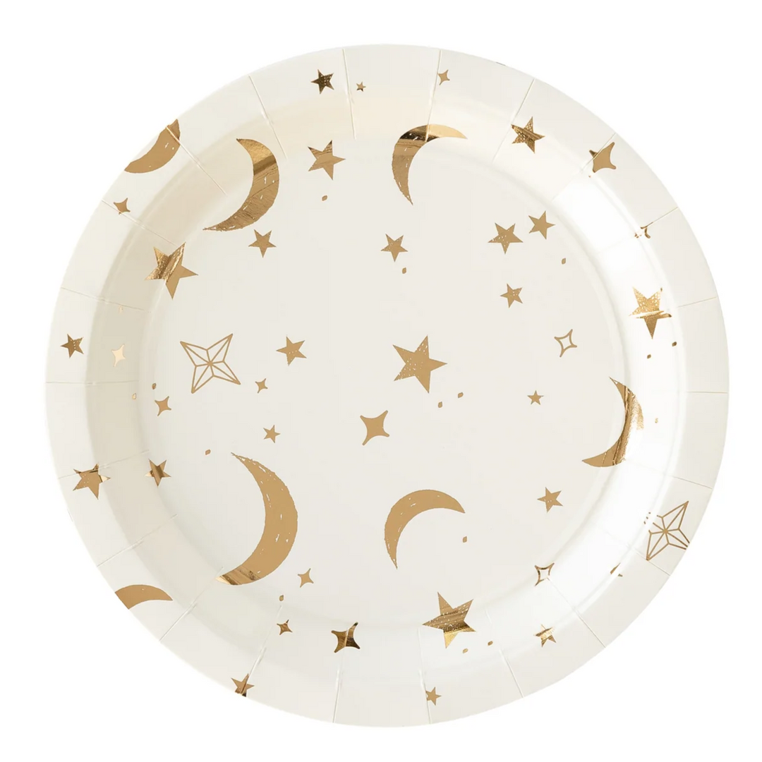 CELESTIAL PLATES My Mind’s Eye Halloween Party Supplies Bonjour Fete - Party Supplies
