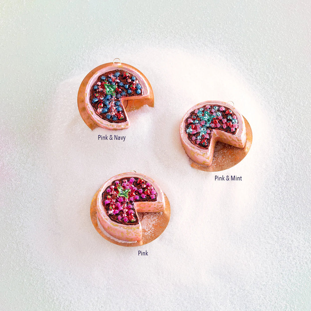 BERRY TART ORNAMENT BY GLITTERVILLE Glitterville Christmas Ornament Bonjour Fete - Party Supplies