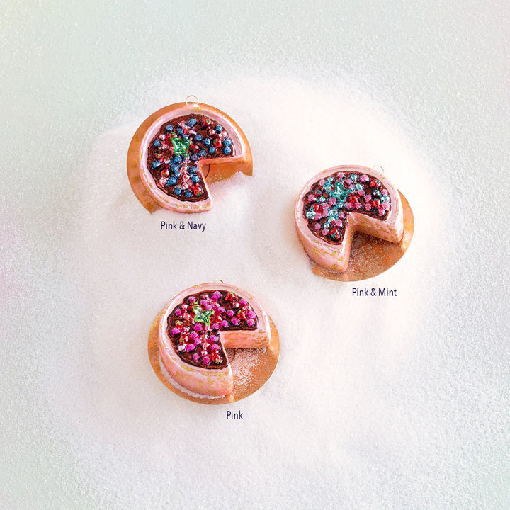 BERRY TART ORNAMENT BY GLITTERVILLE Glitterville Christmas Ornament Bonjour Fete - Party Supplies