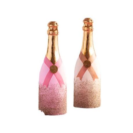 CHAMPAGNE BOTTLE DISPLAY One Hundred 80 Degrees Christmas Holiday Party Decorations Bonjour Fete - Party Supplies