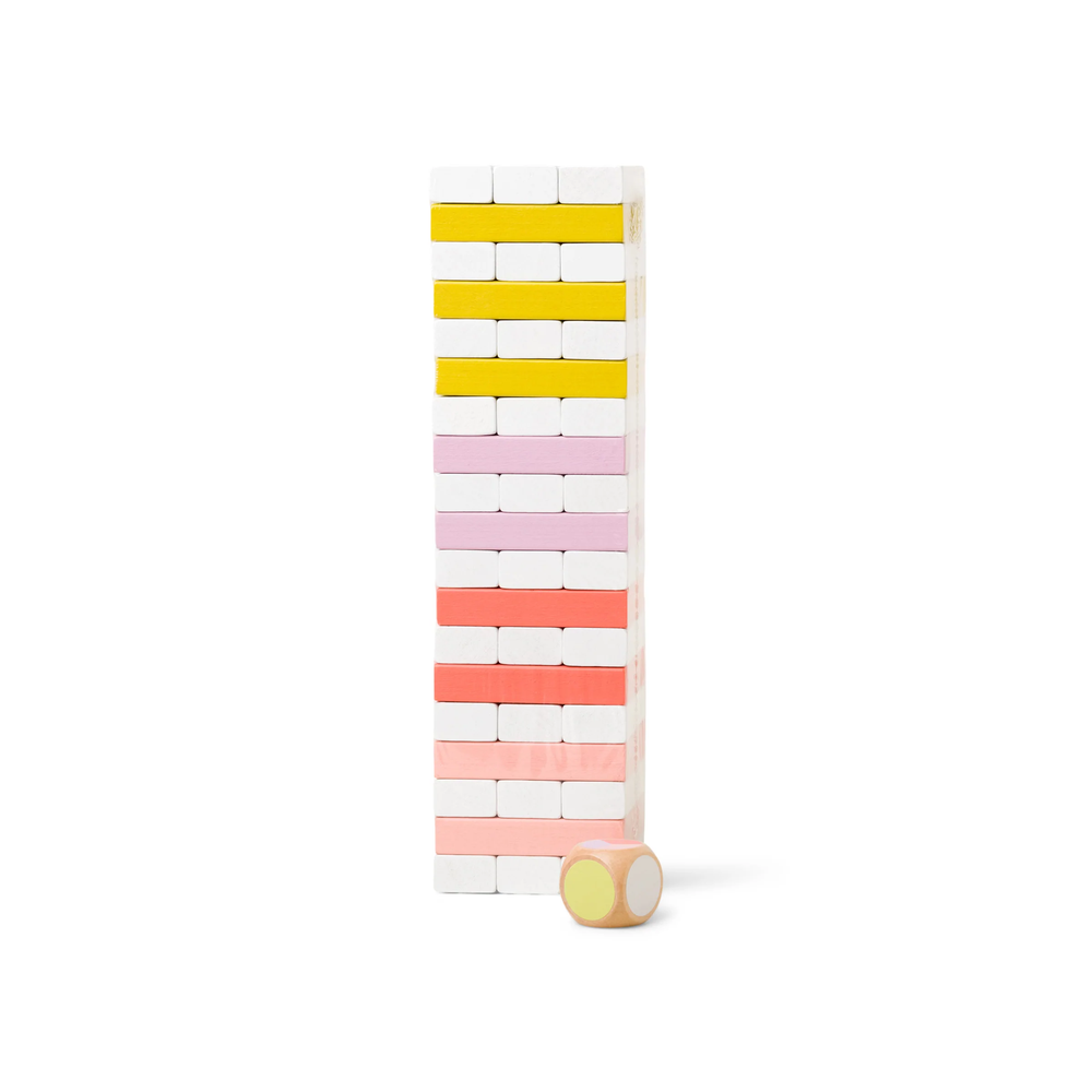 COLOR POP TUMBLING TOWER GAME Design Works Games & Puzzles Bonjour Fete - Party Supplies