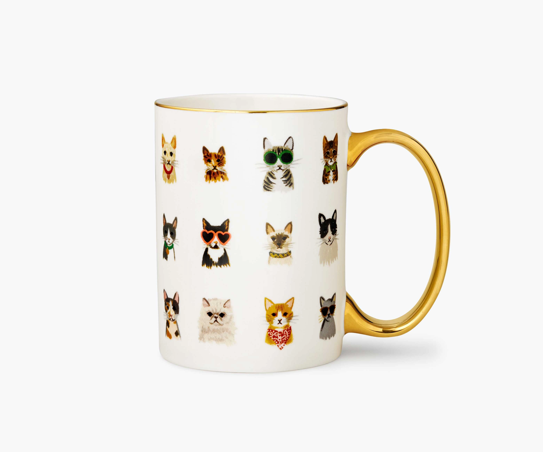 COOL CATS PORCELAIN MUG Rifle Paper Co Bonjour Fete - Party Supplies