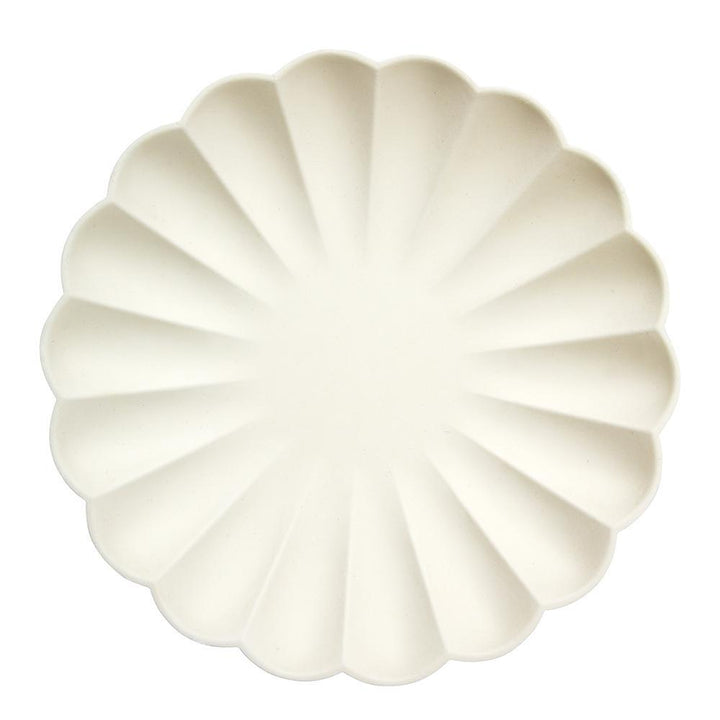SIMPLY ECO CREAM PLATES Meri Meri PLATES Bonjour Fete - Party Supplies