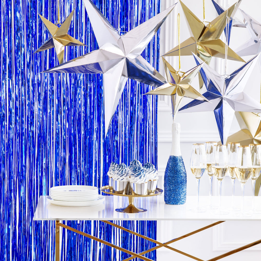 BLUE PARTY CURTAIN Party Deco Photobooth & Signage Bonjour Fete - Party Supplies