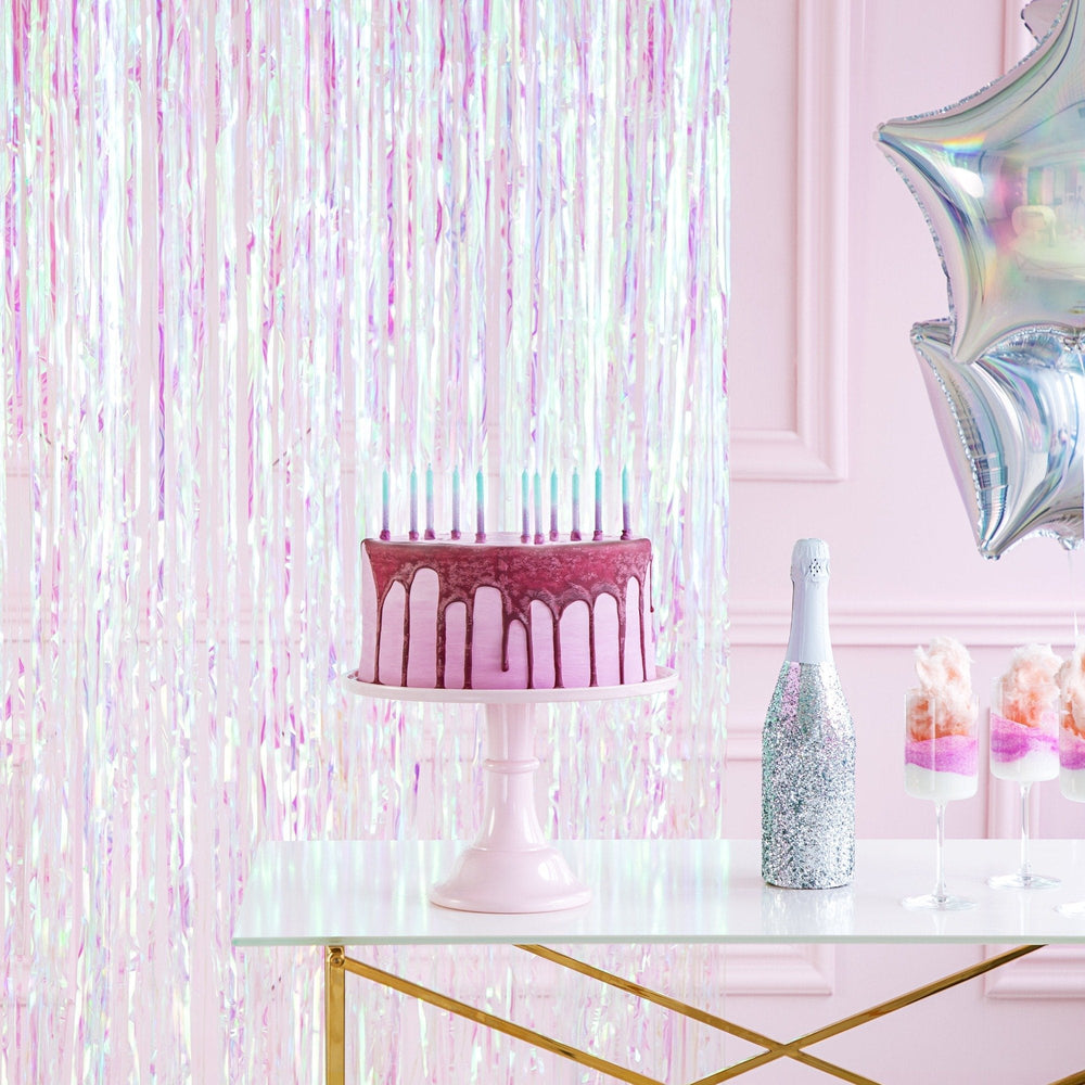 IRIDESCENT PARTY CURTAIN Party Deco Backdrop Bonjour Fete - Party Supplies