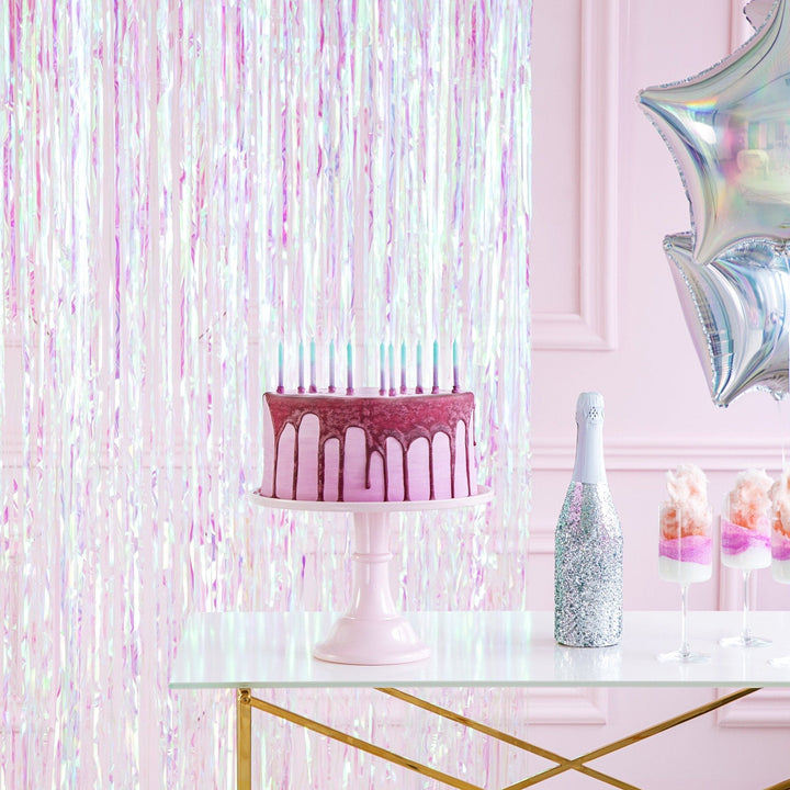 IRIDESCENT PARTY CURTAIN Party Deco Backdrop Bonjour Fete - Party Supplies