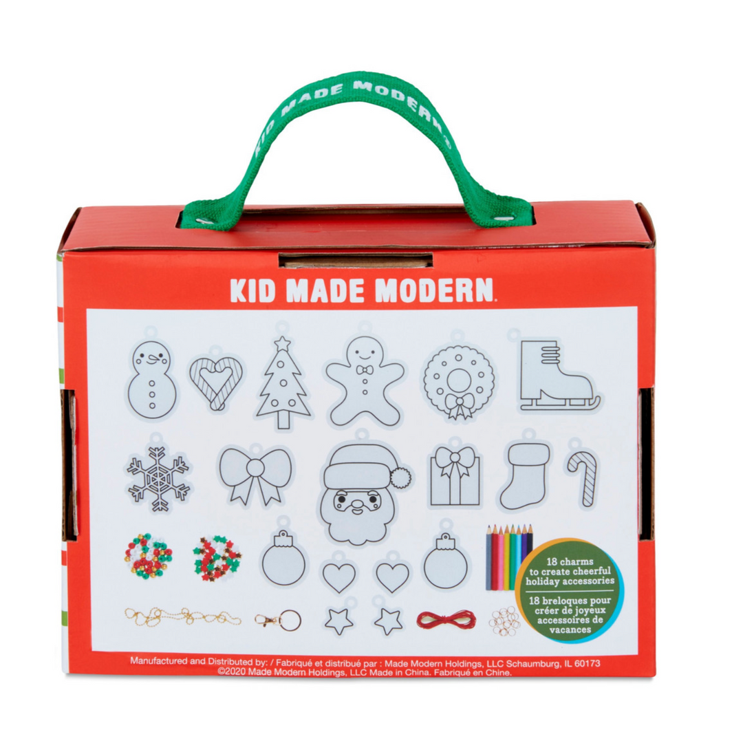CHRISTMAS SHRINK ART JEWELRY KIT Kid Made Modern Christmas Activity Bonjour Fete - Party Supplies