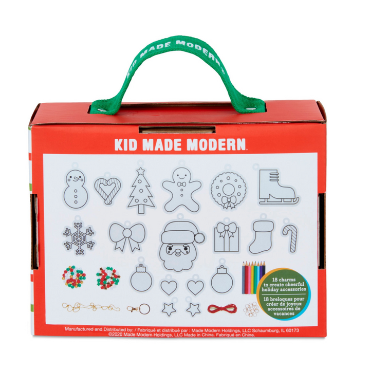 CHRISTMAS SHRINK ART JEWELRY KIT Kid Made Modern Christmas Activity Bonjour Fete - Party Supplies