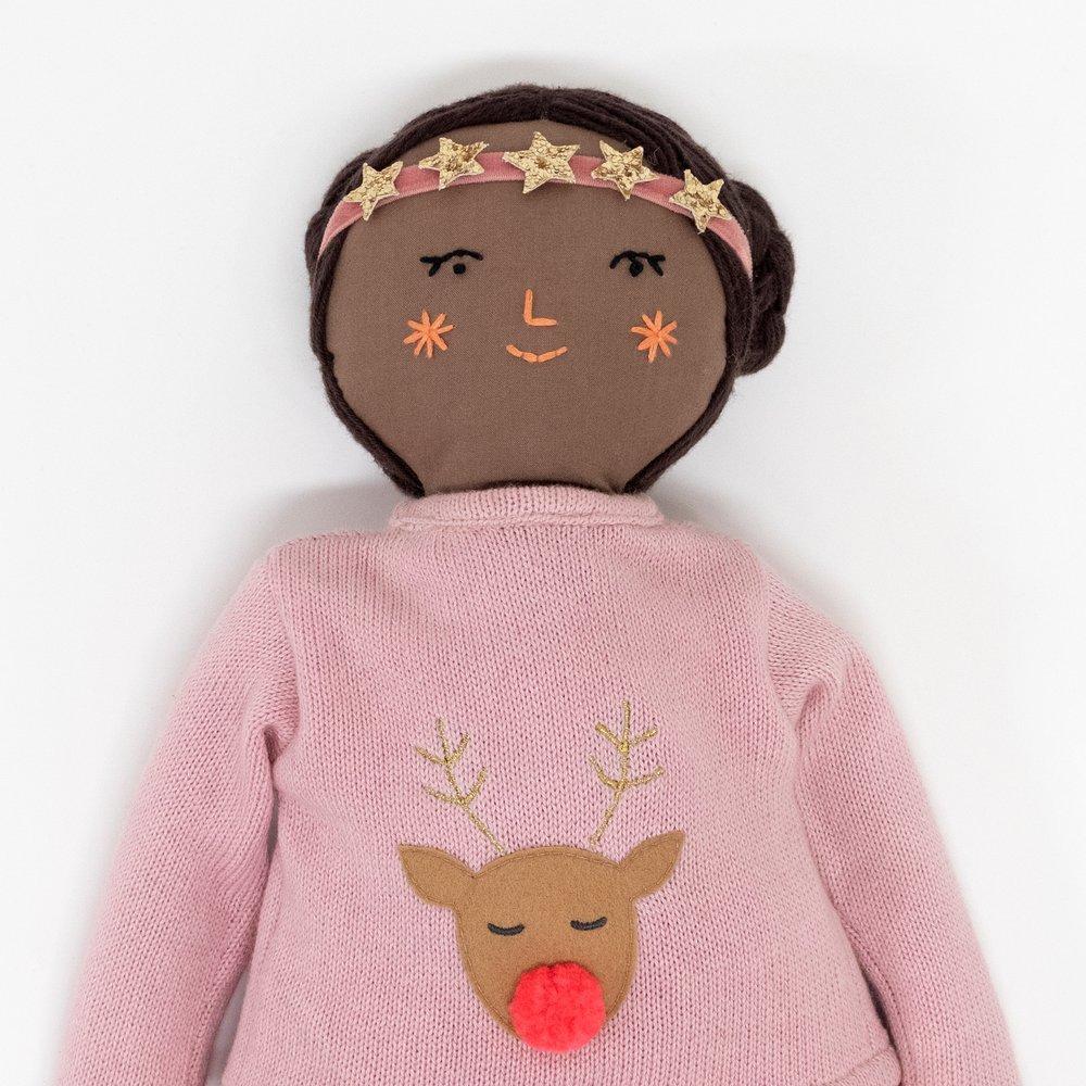 CHRISTMAS JUMPER DOLL Meri Meri Christmas Toy Bonjour Fete - Party Supplies