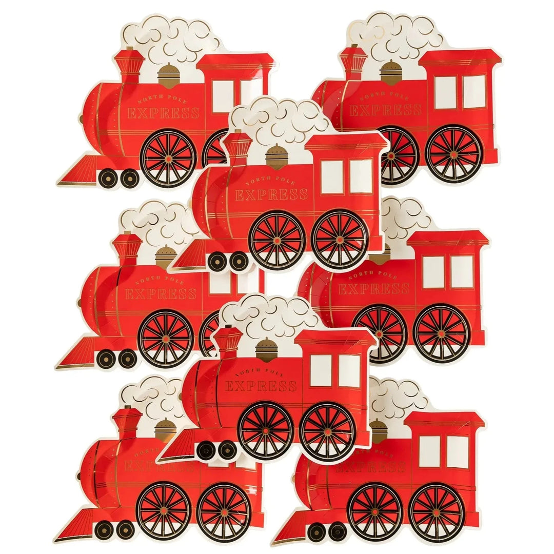 North Pole Express Train Plates Bonjour Fete Party Supplies Christmas Holiday Party Supplies