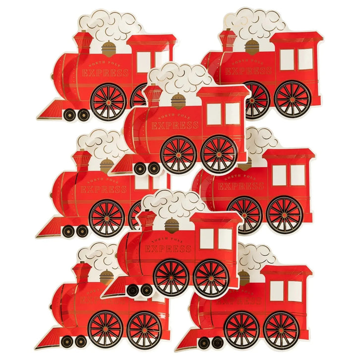 North Pole Express Train Plates Bonjour Fete Party Supplies Christmas Holiday Party Supplies
