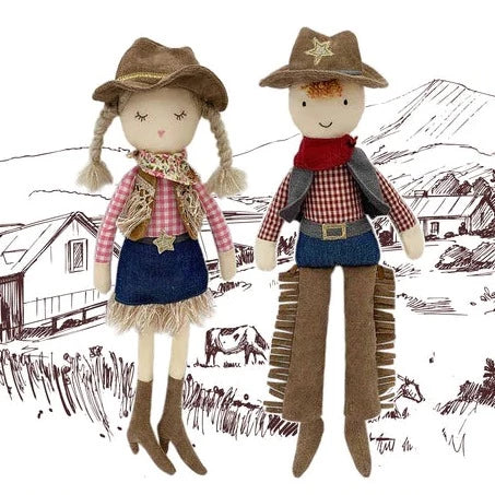 COWBOY COOPER DOLL Mon Ami Dolls & Stuffed Animals Bonjour Fete - Party Supplies