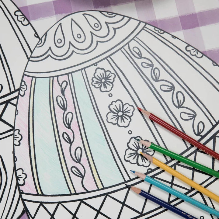EASTER EGG COLORING PLACEMATS Hester & Cook Placemats Bonjour Fete - Party Supplies