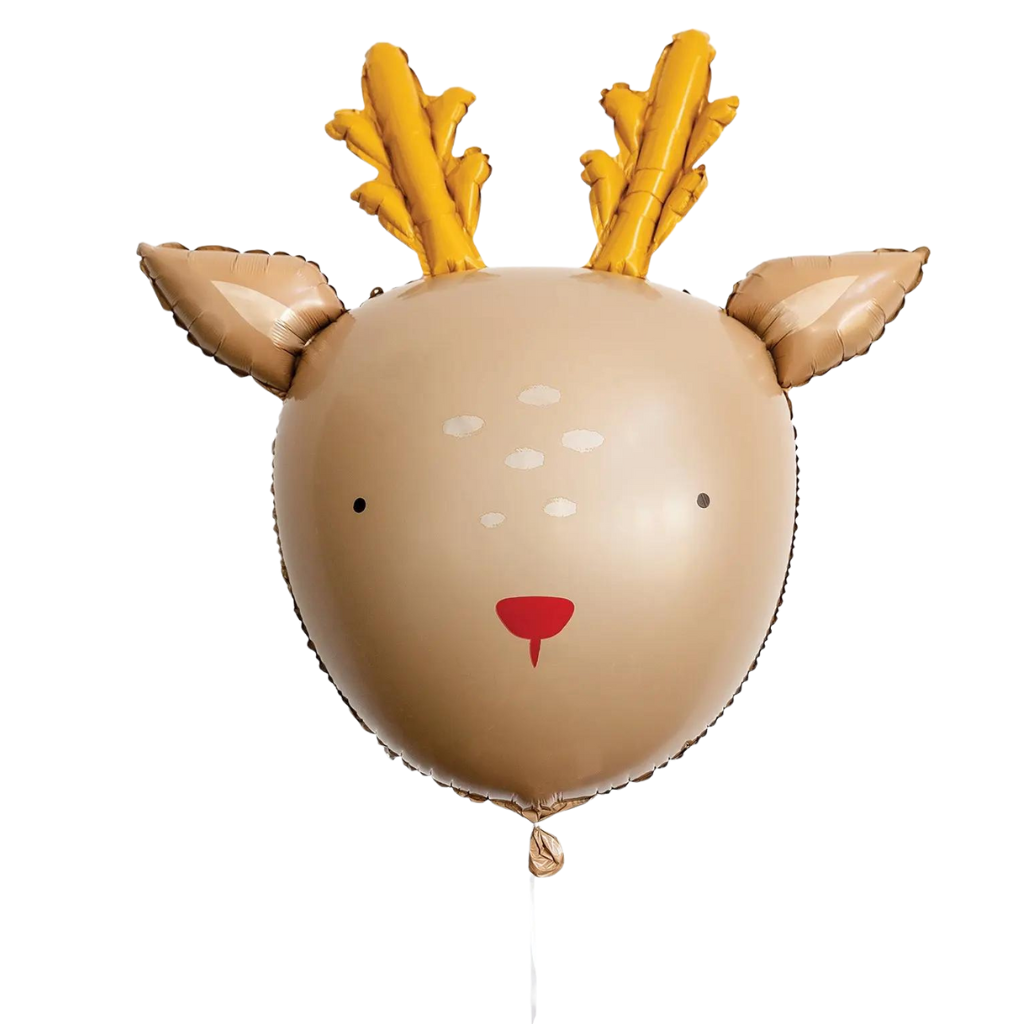 PRESALE CHRISTMAS SHIPPING MID OCTOBER - BEC915 - Dear Rudolph Reindeer Mylar Balloon My Mind’s Eye 0 Faire Bonjour Fete - Party Supplies