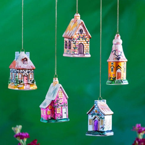 COTTAGE ORNAMENT One Hundred 80 Degrees Christmas Ornament Bonjour Fete - Party Supplies