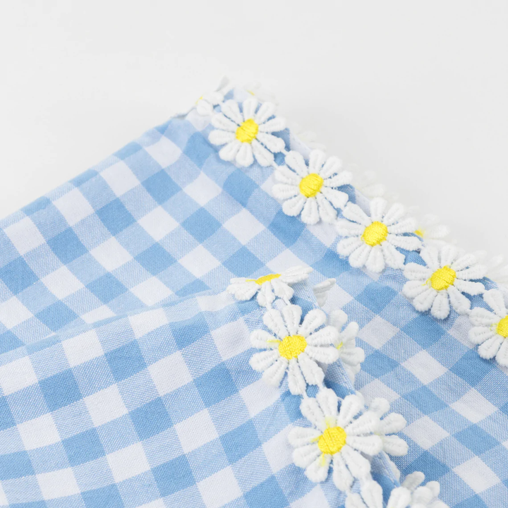 DAISY EDGE GINGHAM FABRIC NAPKINS Meri Meri Napkins Bonjour Fete - Party Supplies