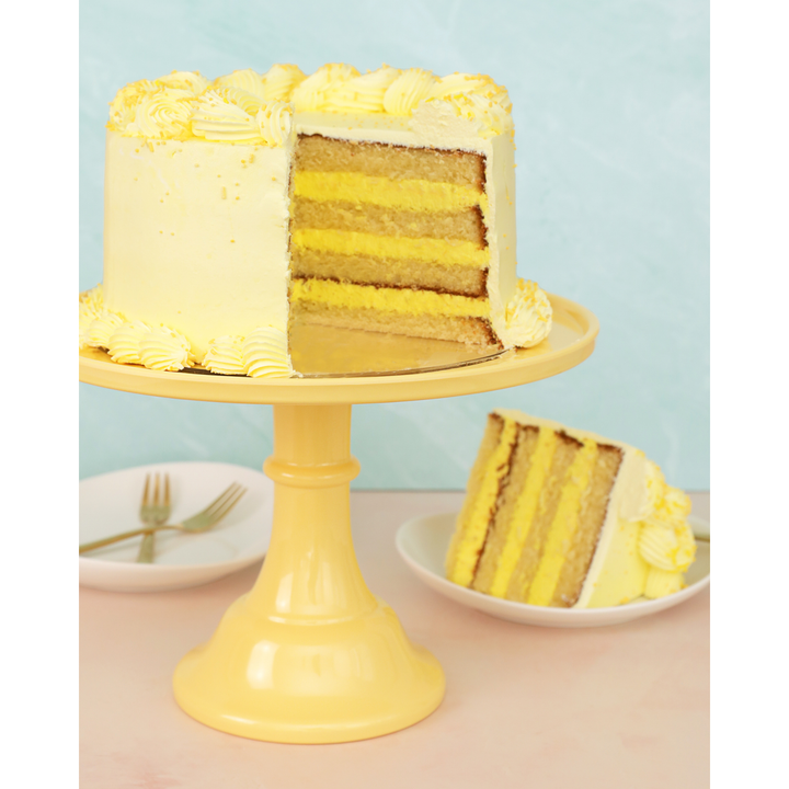 DAISY YELLOW MELAMINE CAKE STAND Joyeux Cake Stands Bonjour Fete - Party Supplies