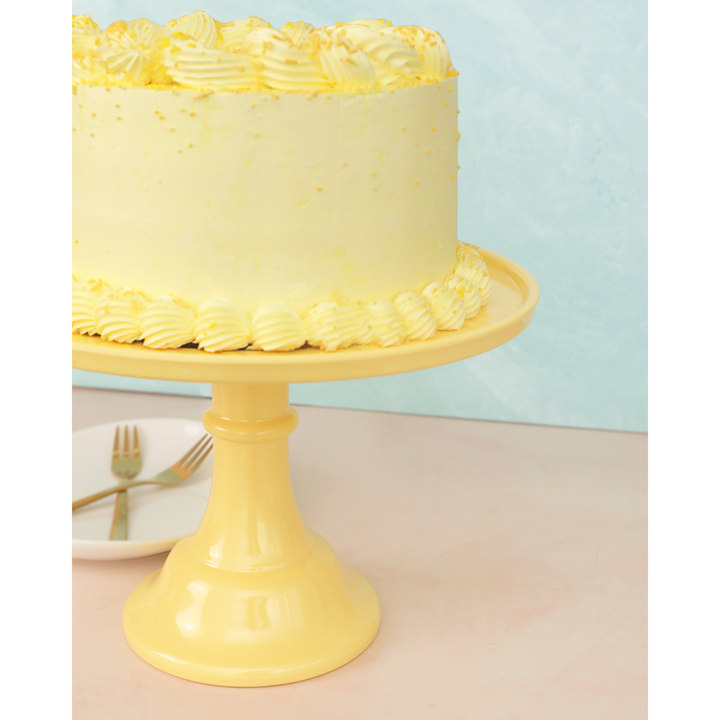 DAISY YELLOW MELAMINE CAKE STAND Joyeux Cake Stands Bonjour Fete - Party Supplies