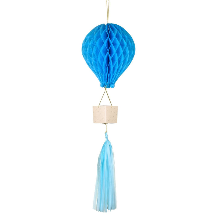 BLUE HONEYCOMB HOT AIR BALLOON Party Deco Balloons Bonjour Fete - Party Supplies