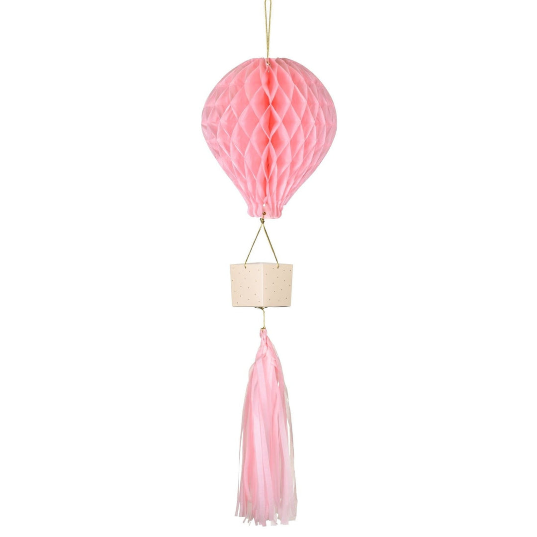PINK HONEYCOMB HOT AIR BALLOON Party Deco Balloons Bonjour Fete - Party Supplies